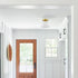 Modern Semi Flush Ceiling Lights Opal Glass Drum Shade